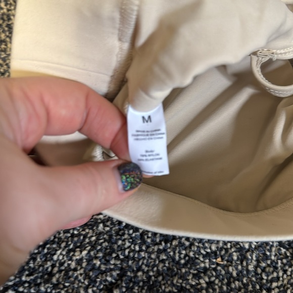 Cream Drawstring Pants - Picture 3 of 3